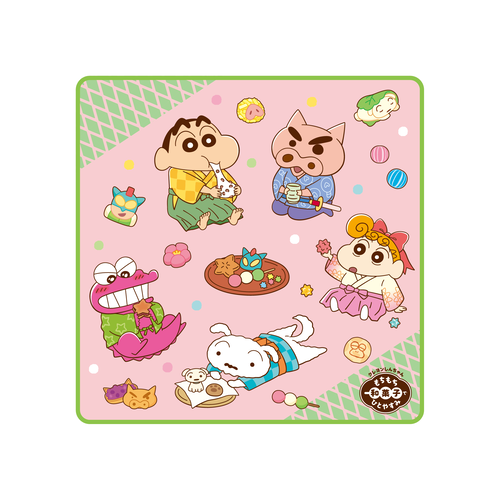 クレヨンしんちゃん ハンドタオル もちもち和菓子でひとやすみ